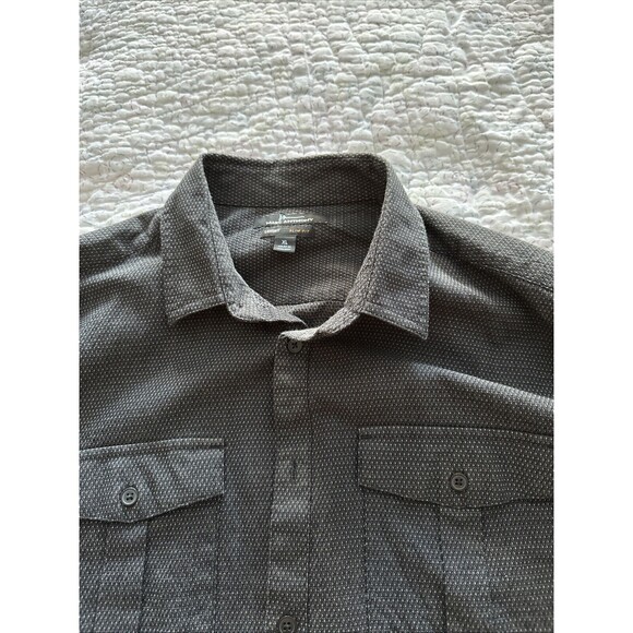 Marc Anthony Luxury Slim Fit Geometric Black White Extra Large Button Up - Picture 7 of 14